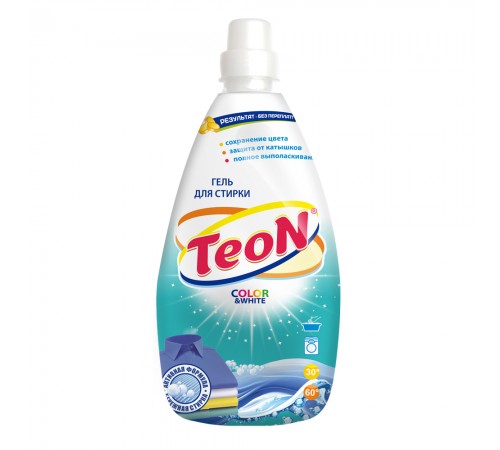 Гель для стирки Teon Color&White 1,9л. фл. ПЭТ (8/кор) (724)