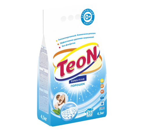 Стиральный порошок Teon Sensitive 4,5 кг (4шт/кор)  (842)