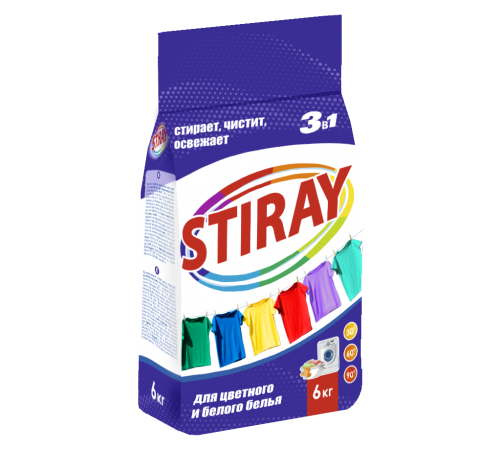Стиральный порошок STIRAY 6кг п/э (1/кор) (912)