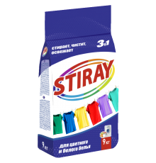 Стиральный порошок STIRAY 9 кг п/э (1/кор) (913)