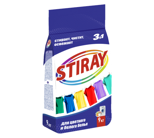 Стиральный порошок STIRAY 9 кг п/э (1/кор) (913)