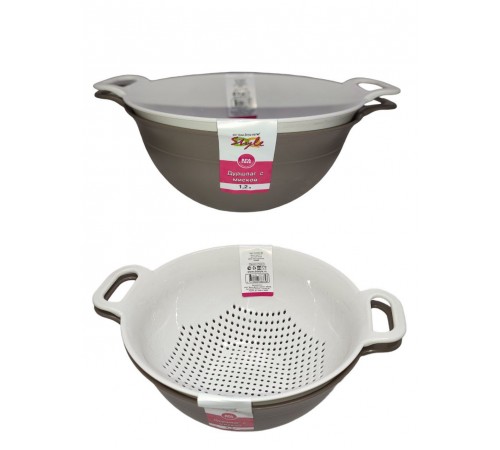 Дуршлаг с миской 1,2л арт 10237 (80шт)