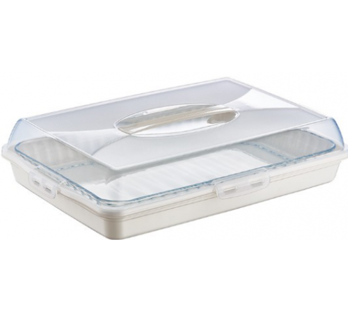 Тортница прямоугольная молочная (18шт)  30307