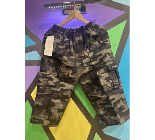 Шорты мужские камуфляж арт. В05 темно-зеленый рр L-3XL (12/уп)