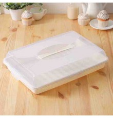 Тортница прямоугольная крем арт 30307(18шт)