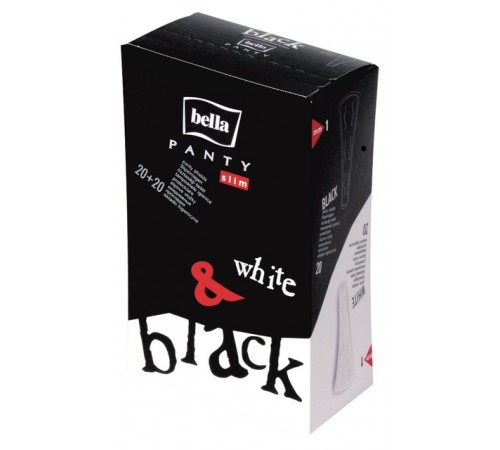 Bella Panty Slim Black&White Прокладки ежедневные супертонкие 40шт  *12