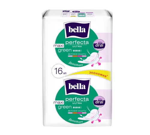 Bella Perfecta Ultra Maxi Green Прокладки ультратонкие 16шт  *20