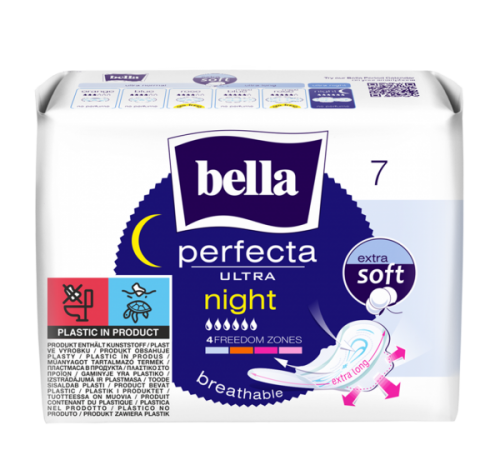 Bella Perfecta Ultra Night extra soft Прокладки ультратонкие 7шт  *24