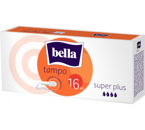 BELLA Tampo Super plus Тампоны без аппликатора 16шт