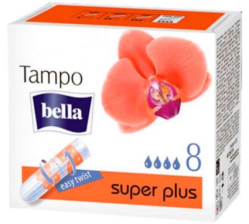 Bella Tampo Super plus Тампоны без аппликатора 8шт