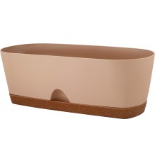 Балконный ящик InGreen WOOD, 40см\0.37л мол. шоколад/бук арт. IG610510047 в кор.12шт