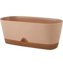 Горшок овал. InGreen WOOD для суккулентов, 25см/1,7л  мол. шоколад/бук арт. IG610310047 в кор.6шт