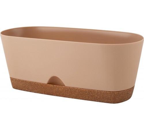 Горшок овал. InGreen WOOD для суккулентов, 25см/1,7л  мол. шоколад/бук арт. IG610310047 в кор.6шт