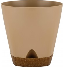 Горшок /цв. InGreen WOOD D170мм 2,5л с прикорн.пол. мол. шоколад/бук арт. IG610010047 в кор.12шт