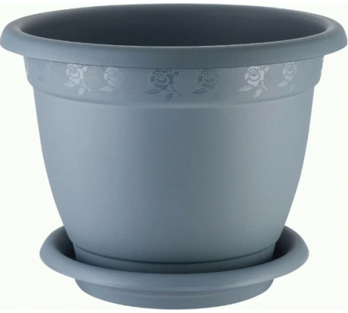 Горшок /цв. InGreen Aphrodite D 290 mm, 7,8л с подст. №6 серый арт. IG420611026 в кор.12шт