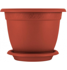 Горшок /цв. Борнео D 210 mm, 2,9л с подст. №4 терракотовый арт. ING42021FТР в кор.40шт