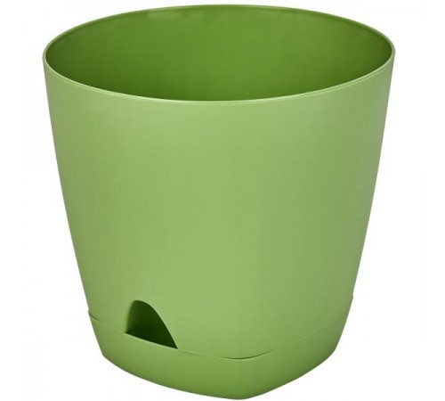 Горшок /цв.  D 140 mm/1,35l с прикорн.пол. оливковый арт. ING6199ОЛ в кор.10шт