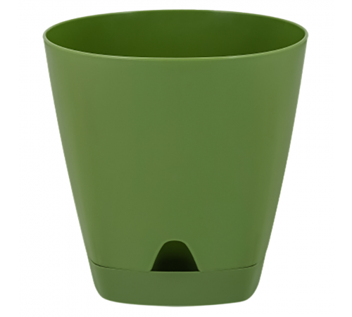 Горшок /цв.  D 250mm/8л с прикорн.пол. оливковый арт. ING6202ОЛ в кор.6шт