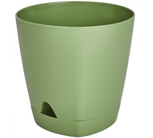 Горшок /цв. D110mm / 0,65l с прикорн.пол. оливковый арт. ING6198ОЛ в кор.12шт