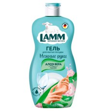 Lamm Средство для мытья посуды Пион и Алоэ вера 450мл  *12