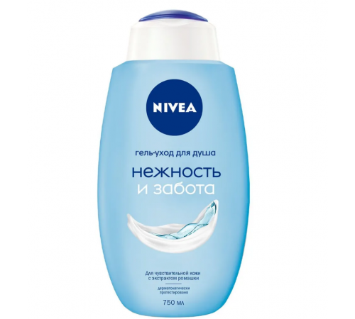 Нивея Гель-уход д/душа Нежность и Забота 750мл 83634  *6*12