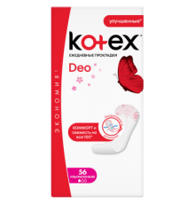 KOTEX прокладки ежедневные Ультра тонкие Део 56шт (9425997) *4/16 - акц.цена
