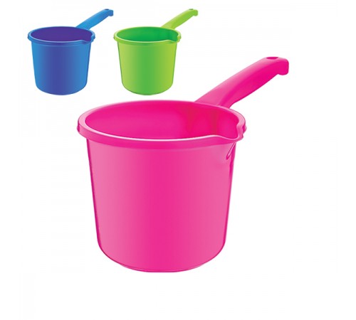 Ковш с носиком и длин руч 1.5л МIX  (50шт) арт.09152