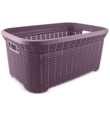 Корзина Вязанный узор лиловый 35л (12шт) арт.05124