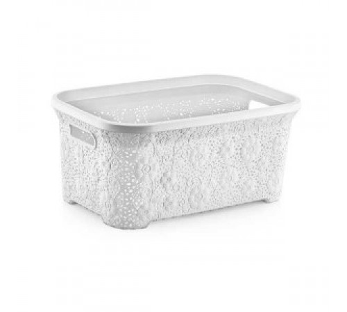 Корзина АЖУРНАЯ 35л белая (12) шт арт.05114