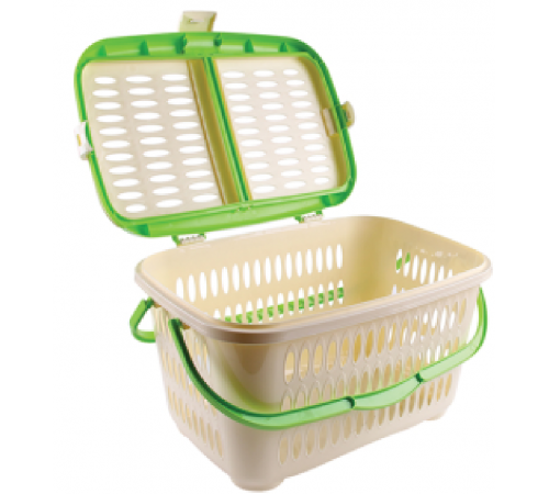 Корзина для пикника (12 шт) зел-крем арт.03101