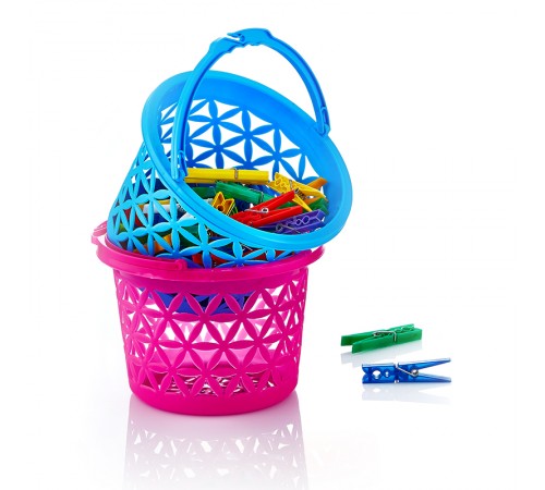 Корзина для прищепок МИКС (120) шт арт.05202