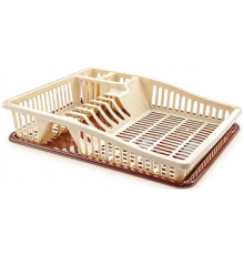 Сушка для посуды "Степ" маленькая молочный (24) шт арт.07107