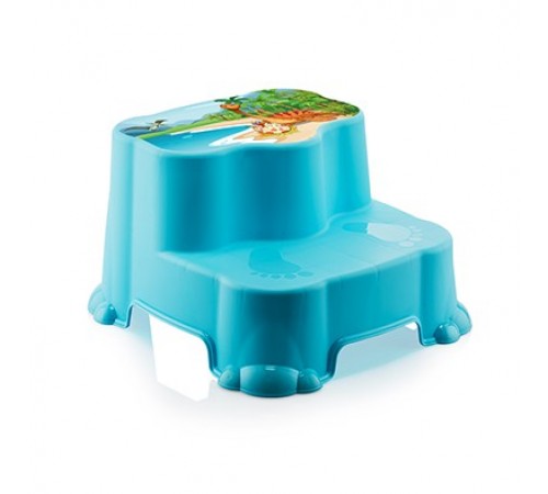 Табурет двухступенчатый детский  голубой  (уп/12 шт) арт.06104