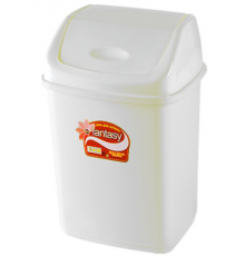 Урна для мусора Фантазия 10л белая (уп24шт) арт.09402