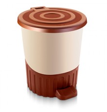 Мусорное ведро с педалью 26л беж (4шт) арт 01063