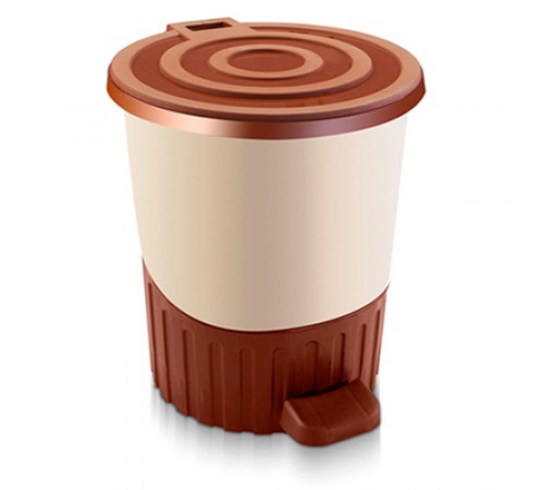 Мусорное ведро с педалью 26л беж (4шт) арт 01063