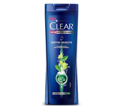 Шампунь CLEAR MEN 200мл Энергия свежести (чайное дерево, женьшень)  *6*12*